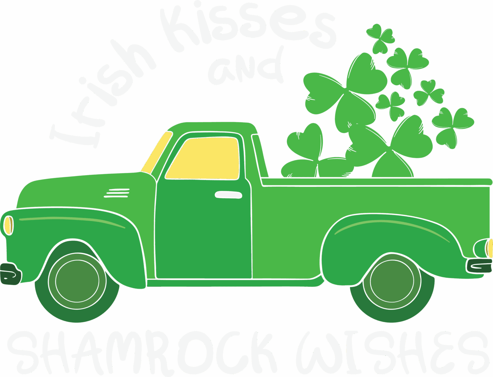 Shamrock wishes St Patricks Day DTF Transfers