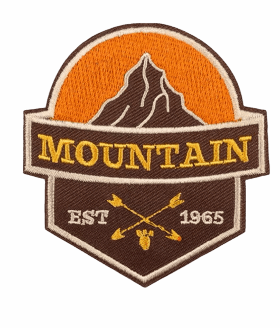 Mountain iron on nature patches