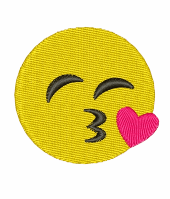Iron on emoji patch