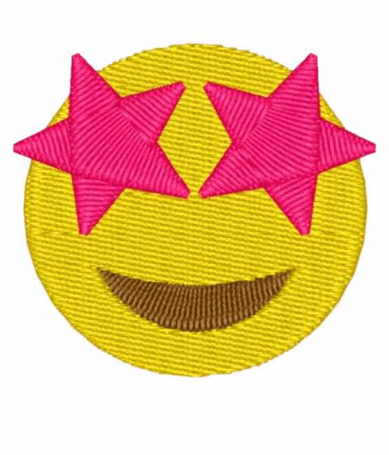 Iron on emoji patch