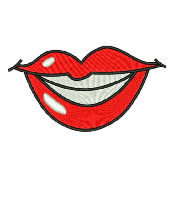 lips iron on patch