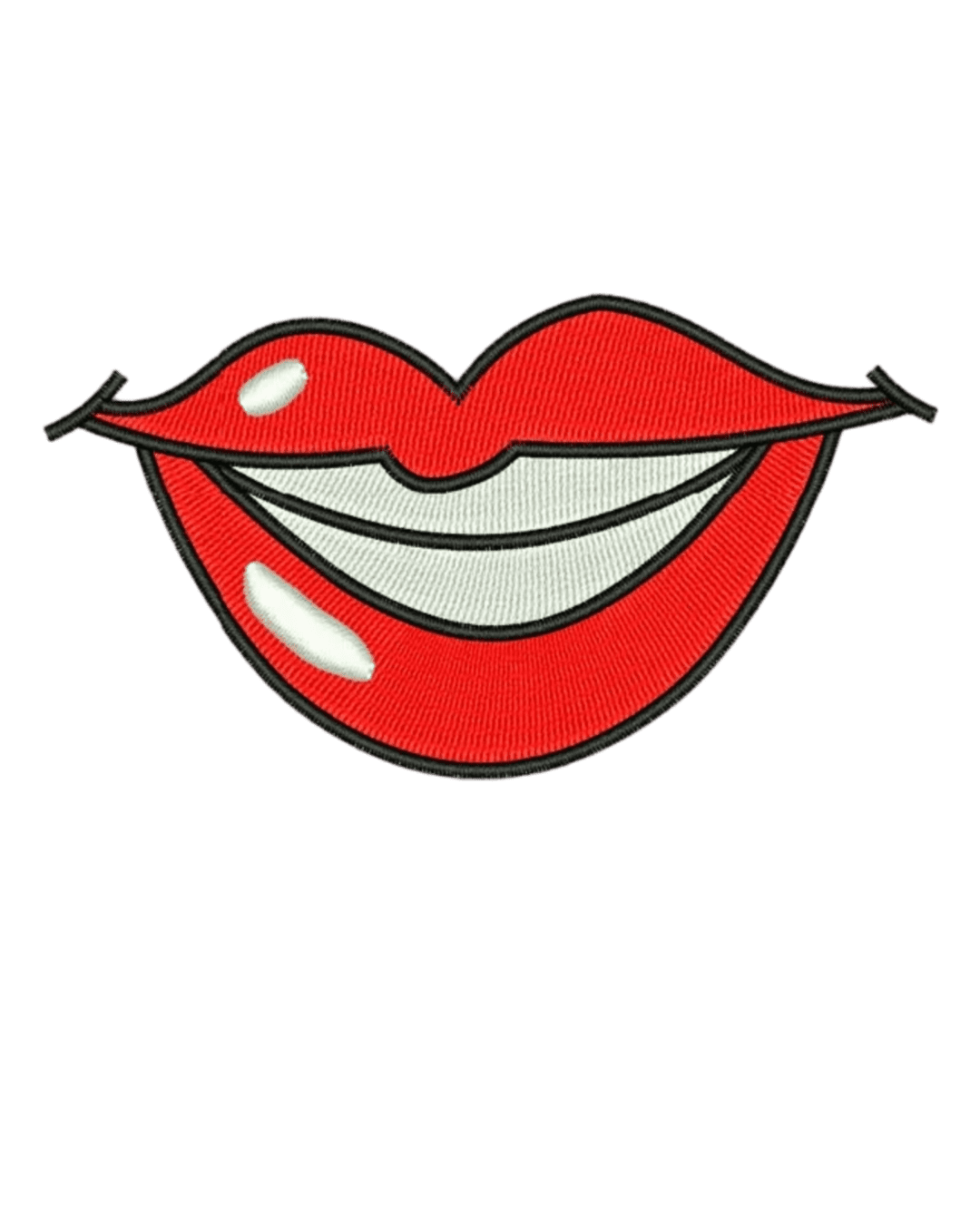 lips iron on patch