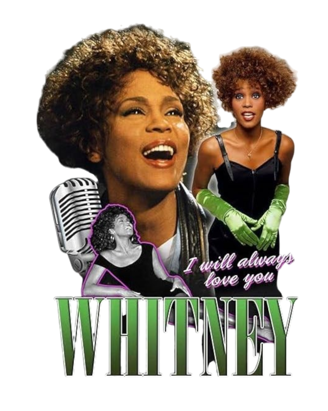 Whitney Houston t shirt heat transfers 20
