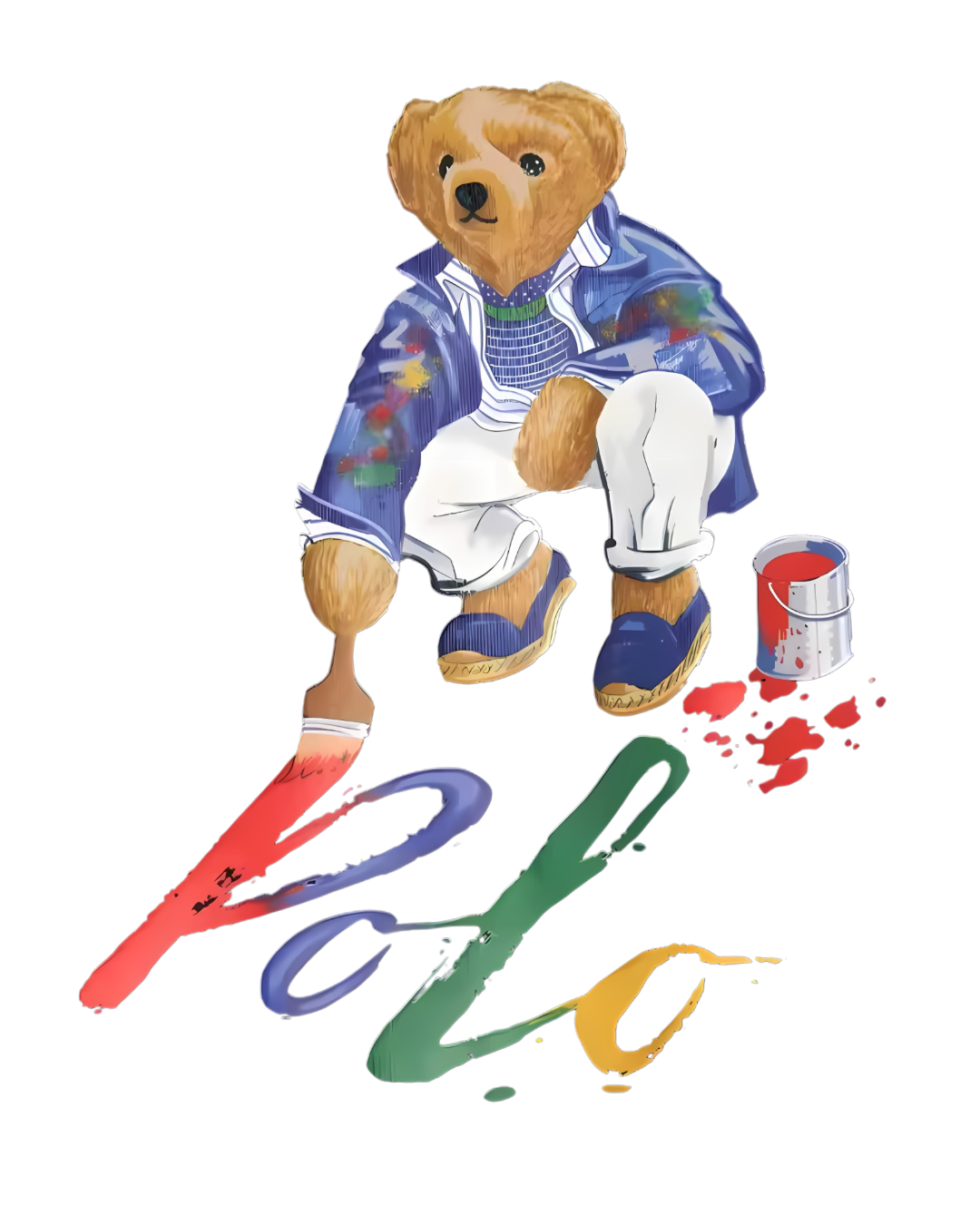 Paint teddy bear heat transfers