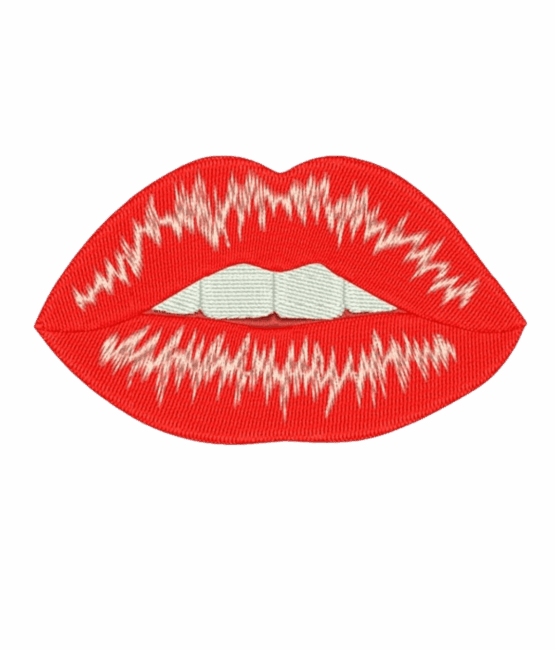 lips iron on patch