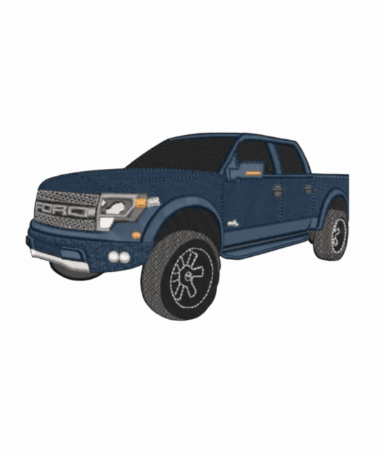 Blue truck car iron on car patches