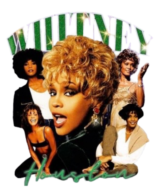 Whitney Houston t shirt heat transfers