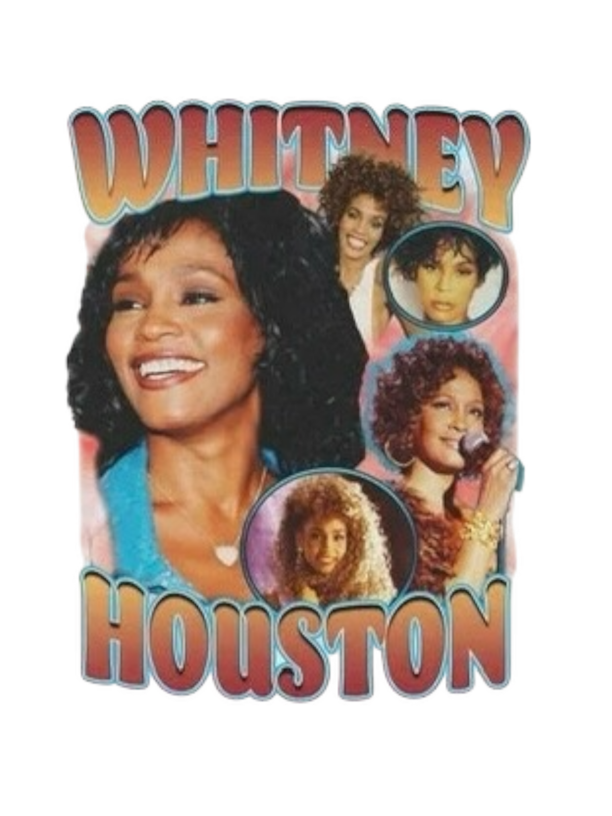 Whitney Houston t shirt heat transfers