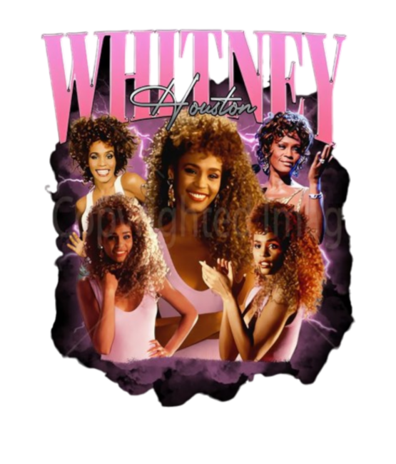 Whitney Houston t shirt heat transfers