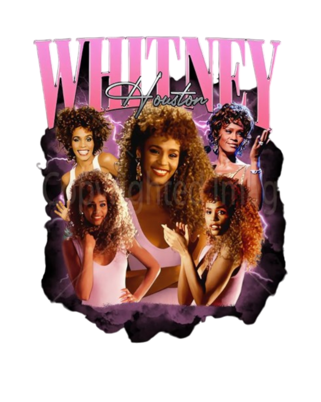 Whitney Houston t shirt heat transfers