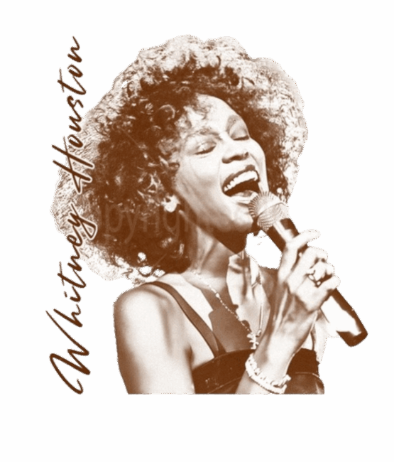 Whitney Houston t shirt heat transfers