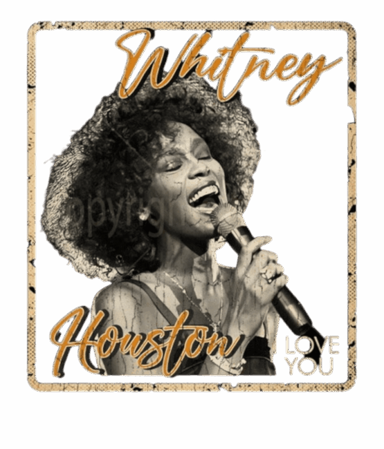 Whitney Houston t shirt heat transfers