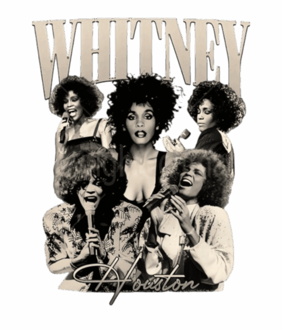 Whitney Houston t shirt heat transfers 15