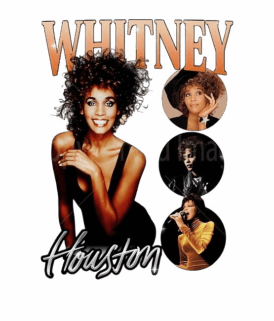Whitney Houston t shirt heat transfers