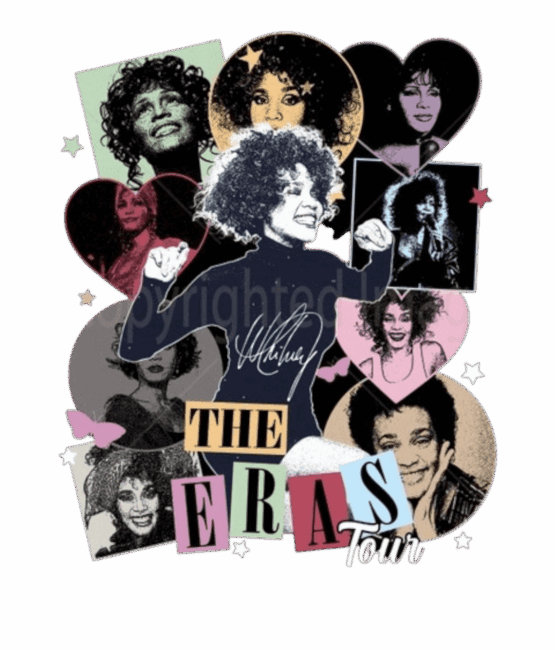 Whitney Houston t shirt heat transfers