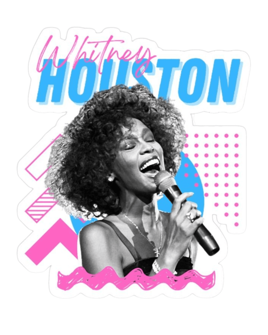 Whitney Houston t shirt heat transfers
