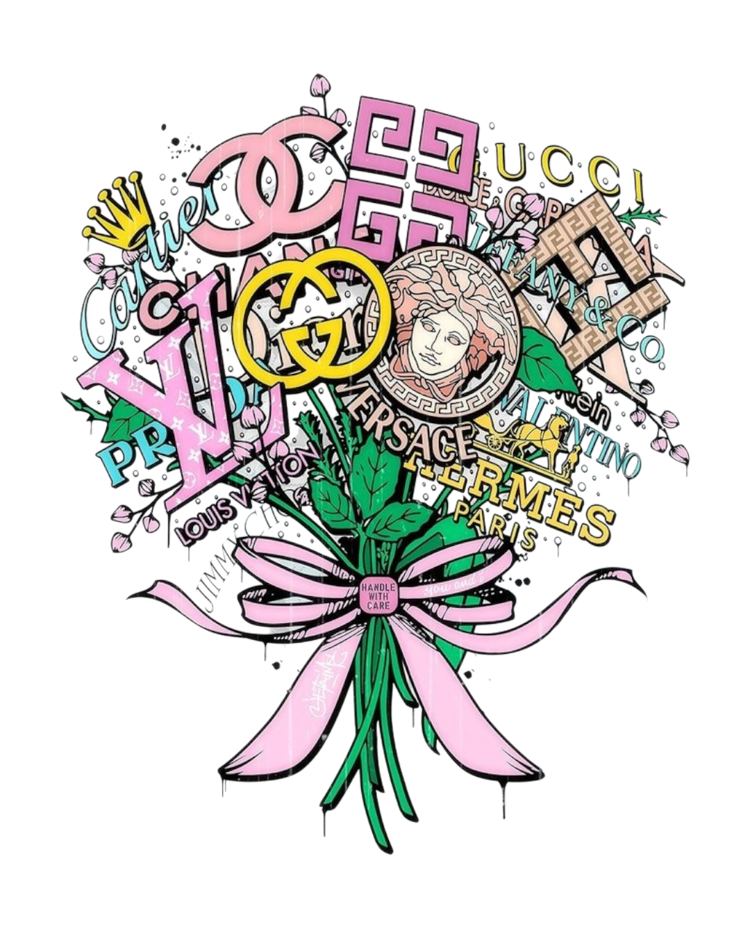 Flower fashion heat transfers