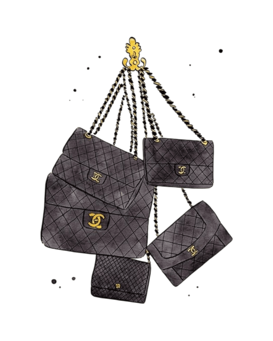 luxury purse Fashion heat transfers