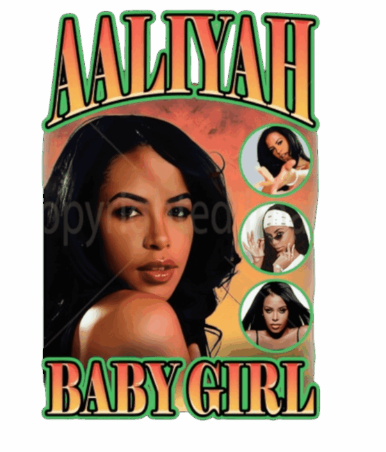 Classic baby girl Aaliyah heat transfers