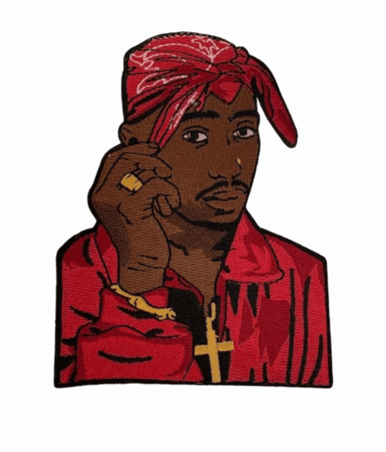 Bandana 2pac iron on music patches