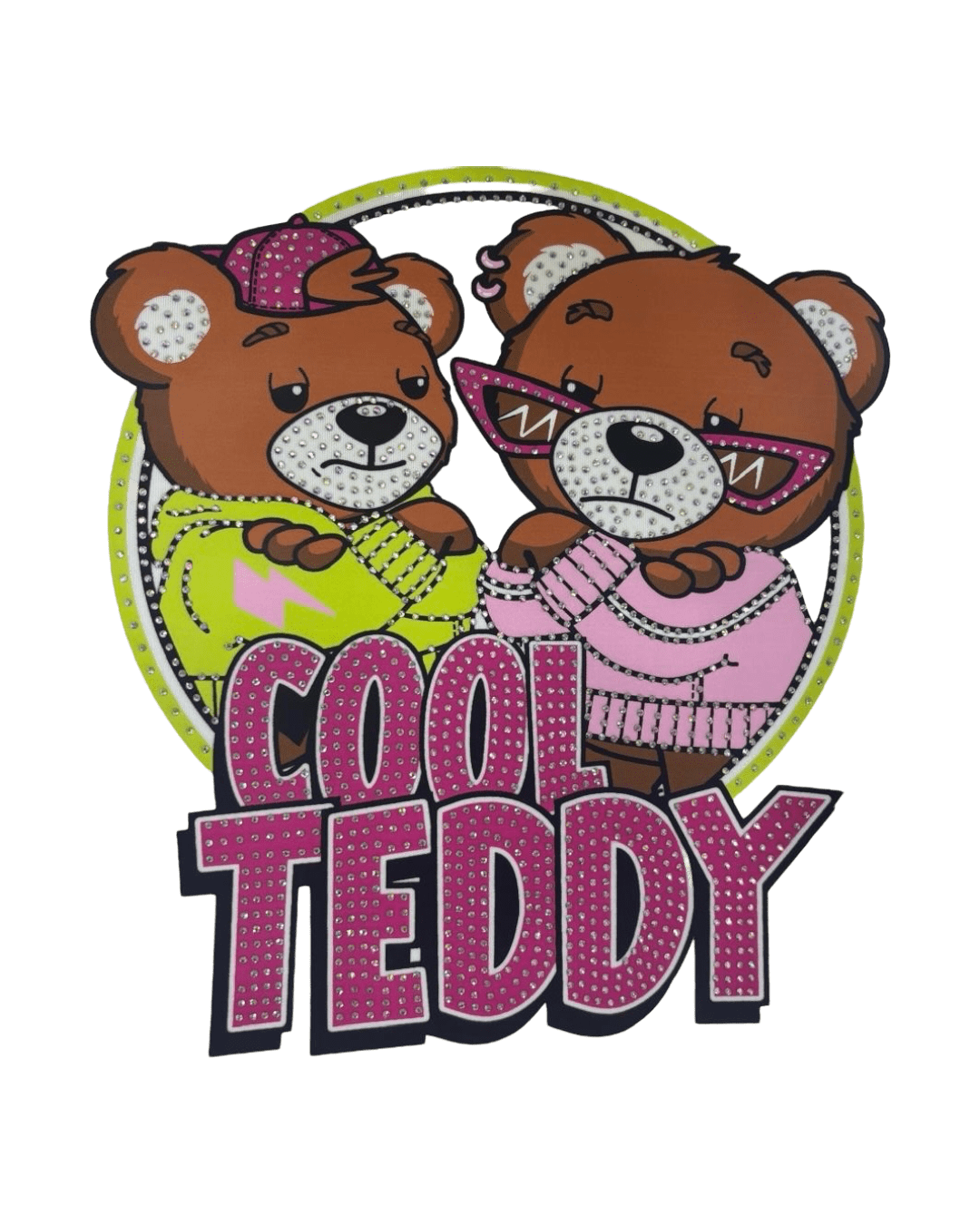 Fashion blue bear heat transfers