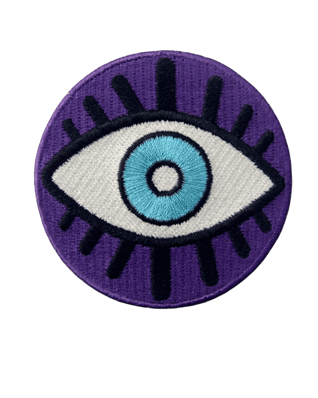 Round iron on evil eye patch