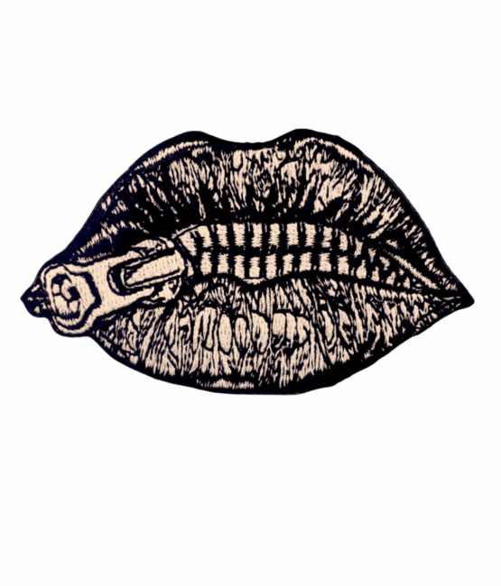 lips iron on patch