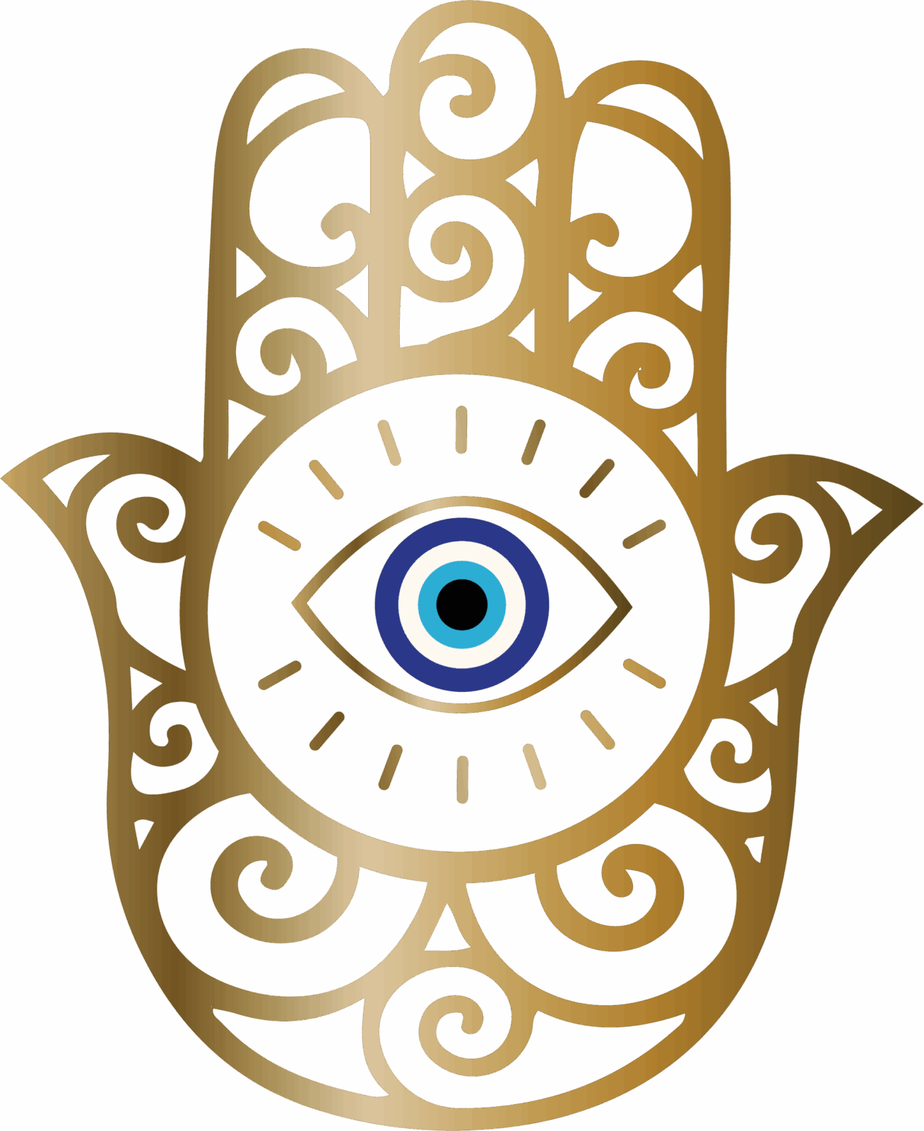 Hand Evil eye heat transfers