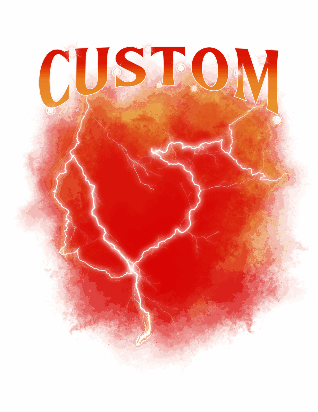 Vibrant lightning bootleg Custom DTF heat transfers - Image 5