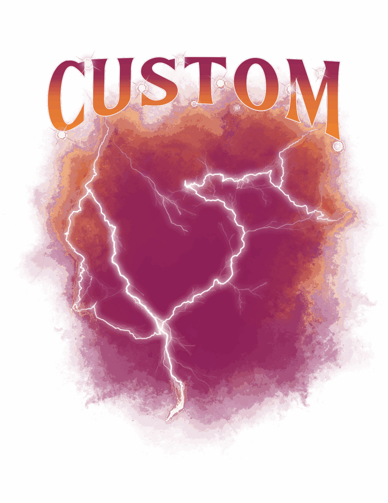 Vibrant lightning bootleg Custom DTF heat transfers - Image 2