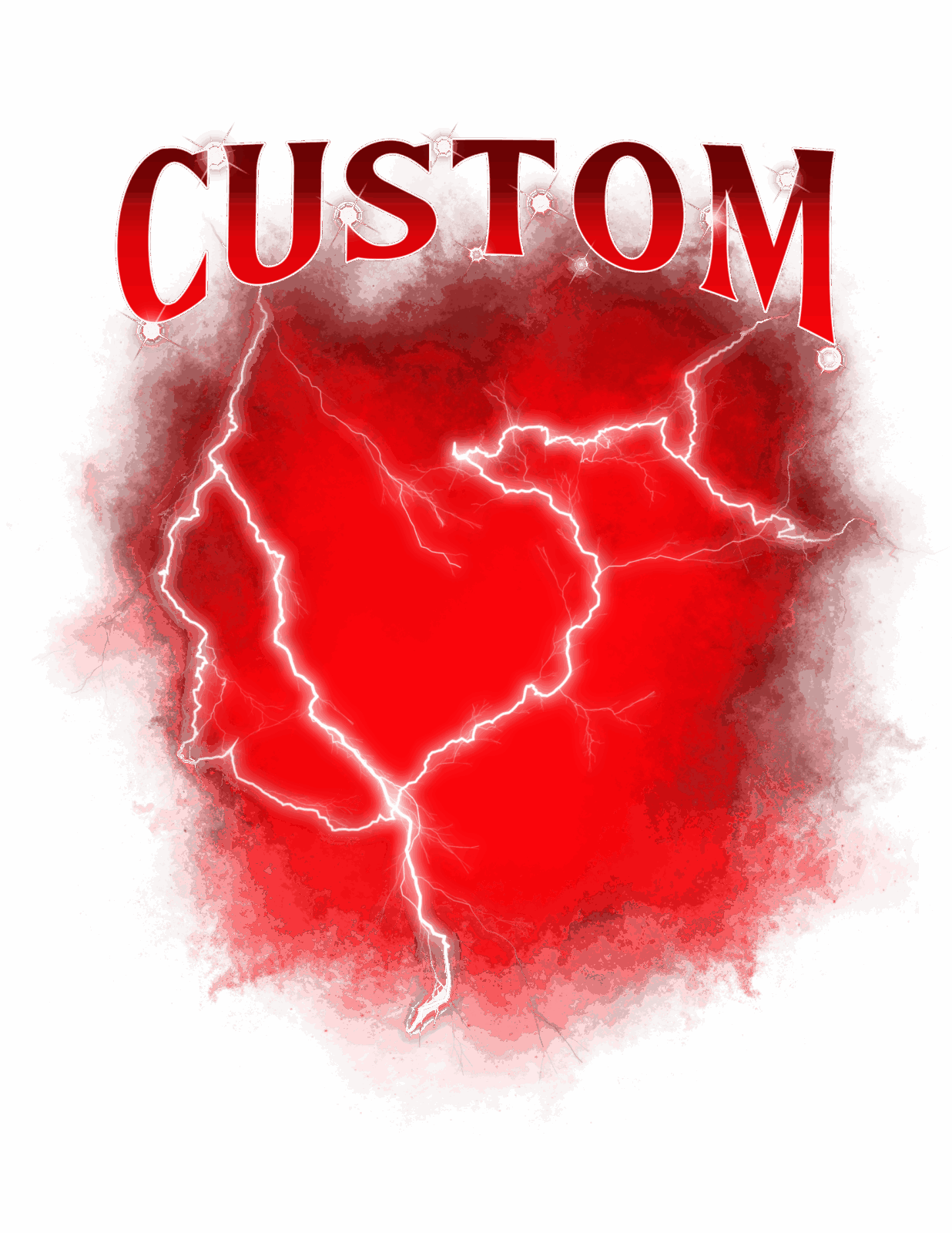 Vibrant lightning bootleg Custom DTF heat transfers - Image 4