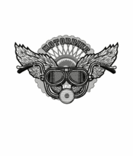 Motorcycle wing iron on patch