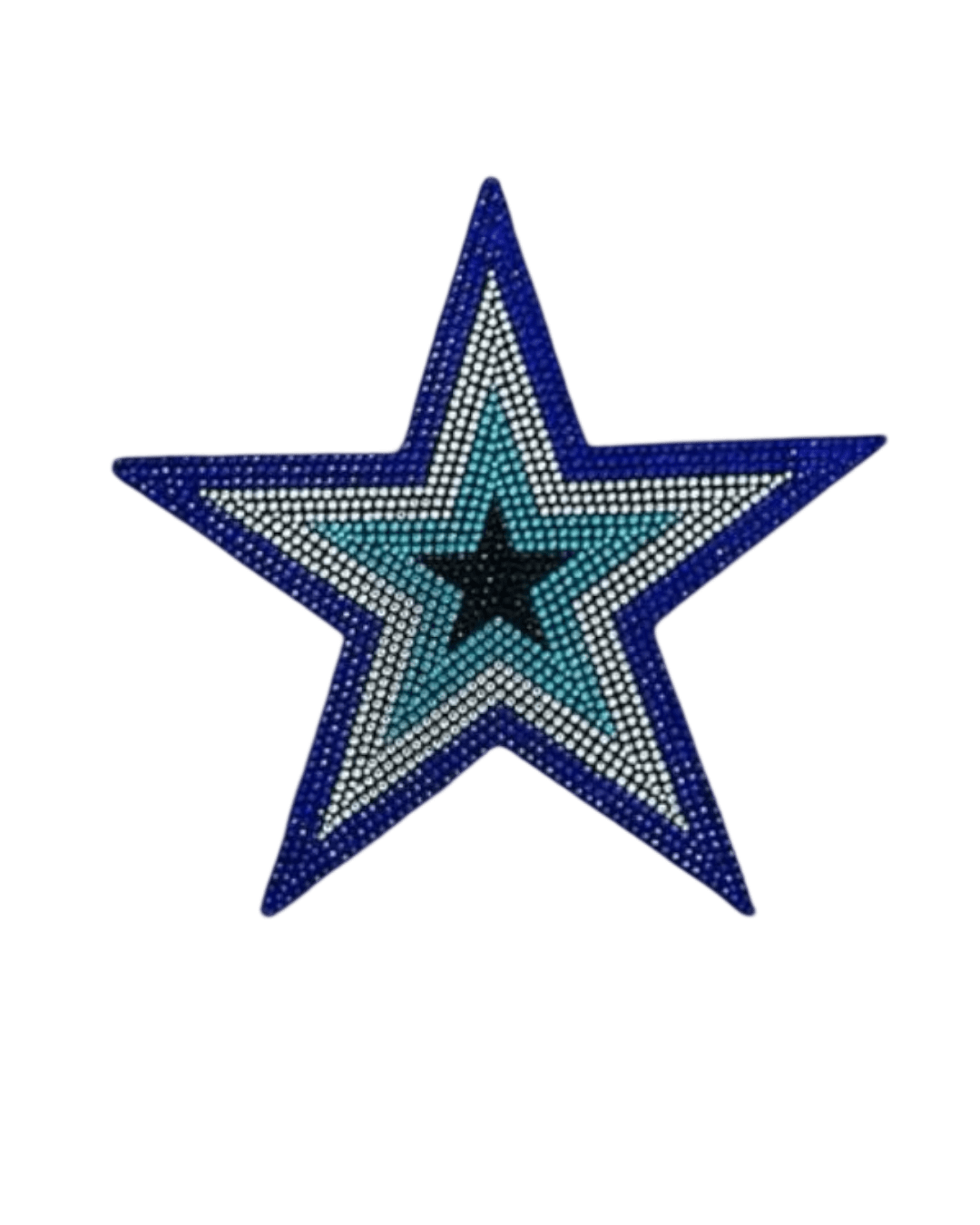 6pcs star eye iron on rhinestone transfers