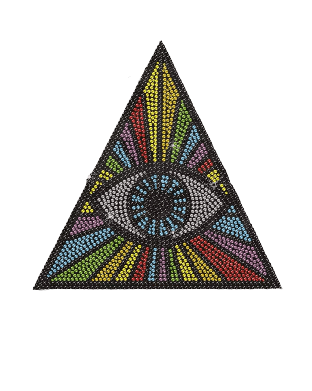 6pcs pyramid eye iron on rhinestone transfers
