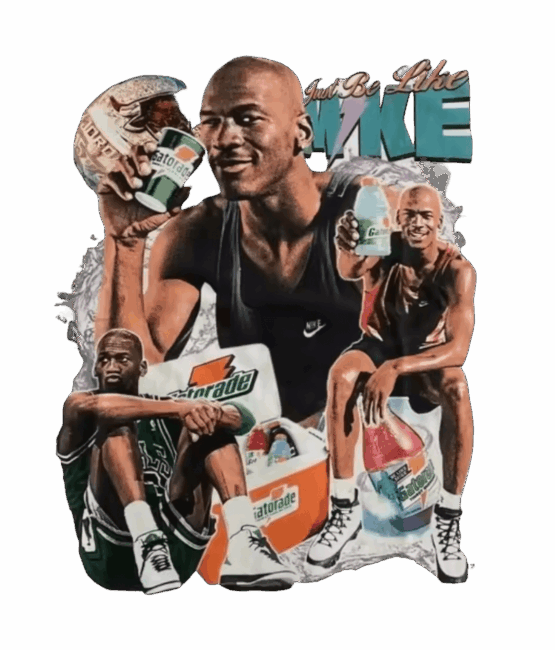 Jordan like mike sports heat transfers DTF iron on