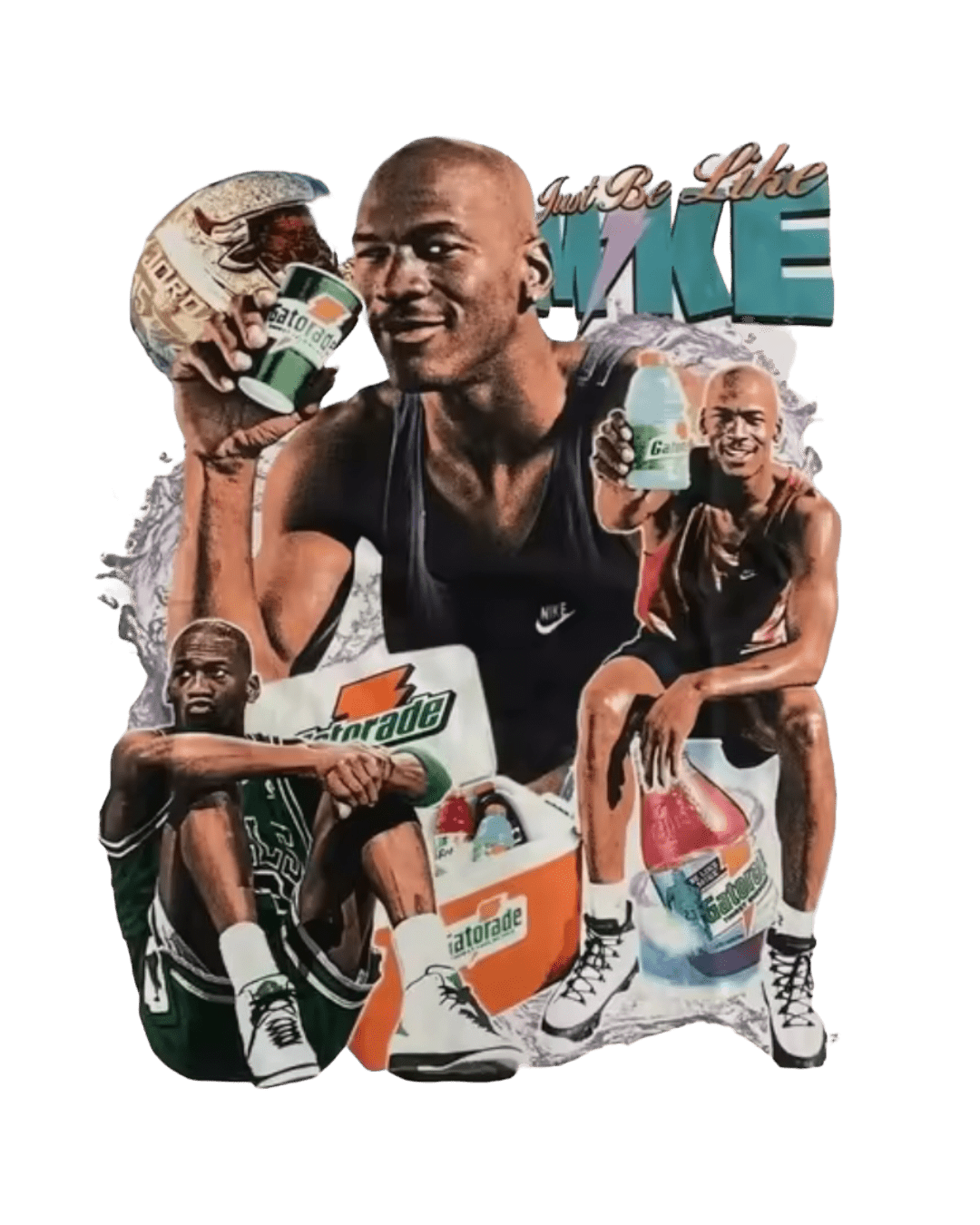 Jordan like mike sports heat transfers DTF iron on
