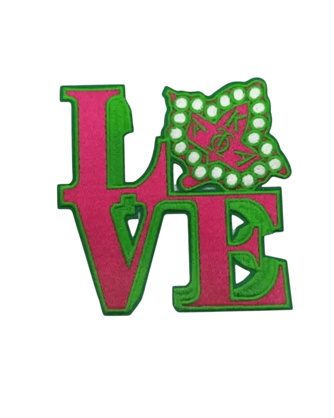 Aka love iron on embroidery patches