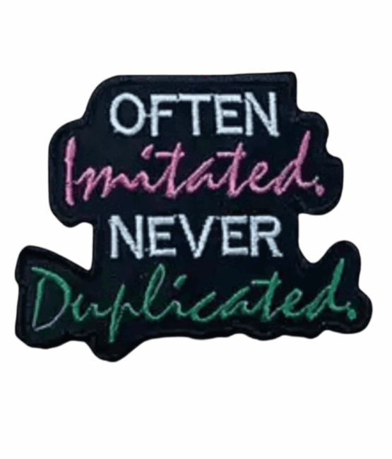 Often imitated Aka iron on embroidery patches