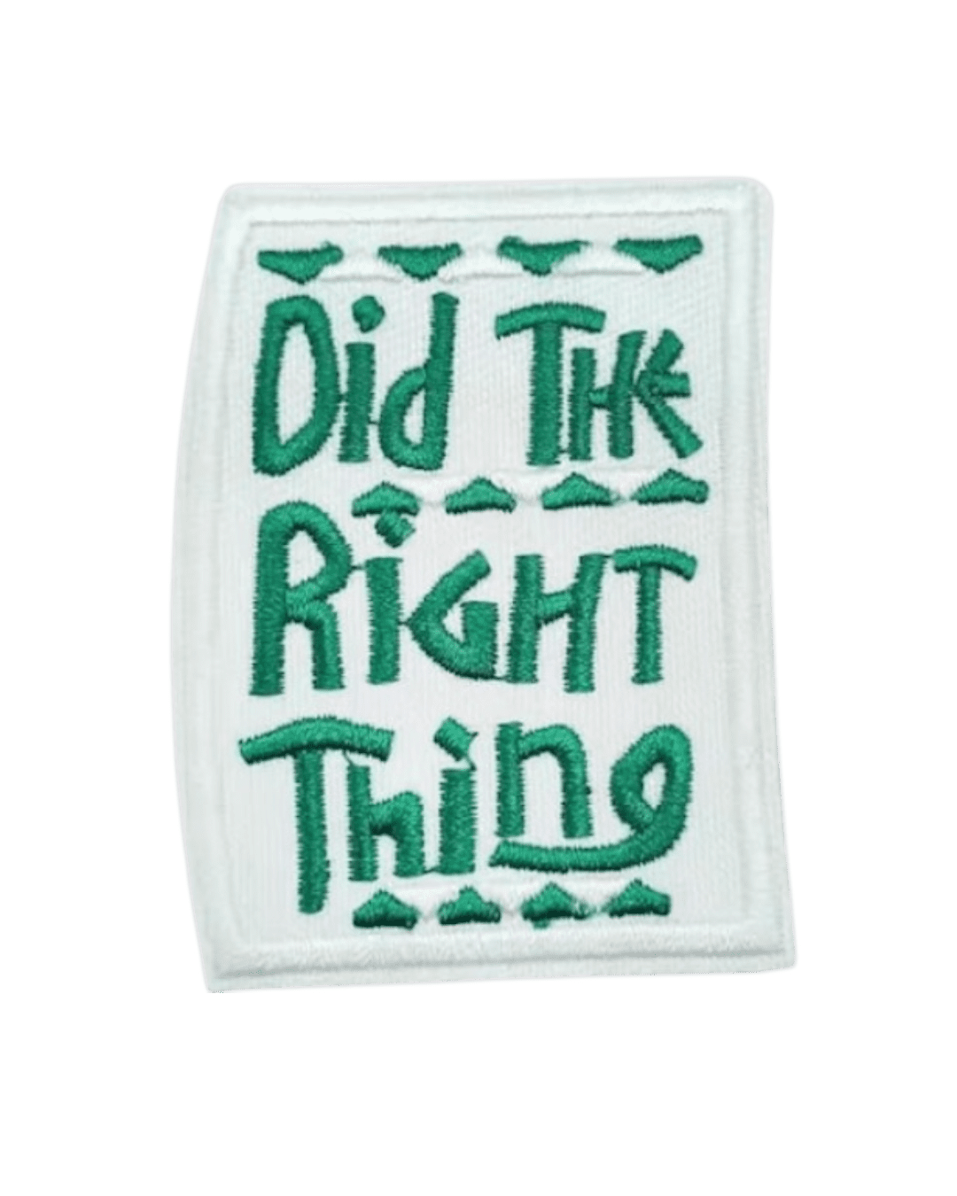 Did the right thing Aka iron on embroidery patches