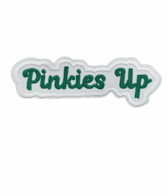 Pinkies up Aka iron on embroidery patches