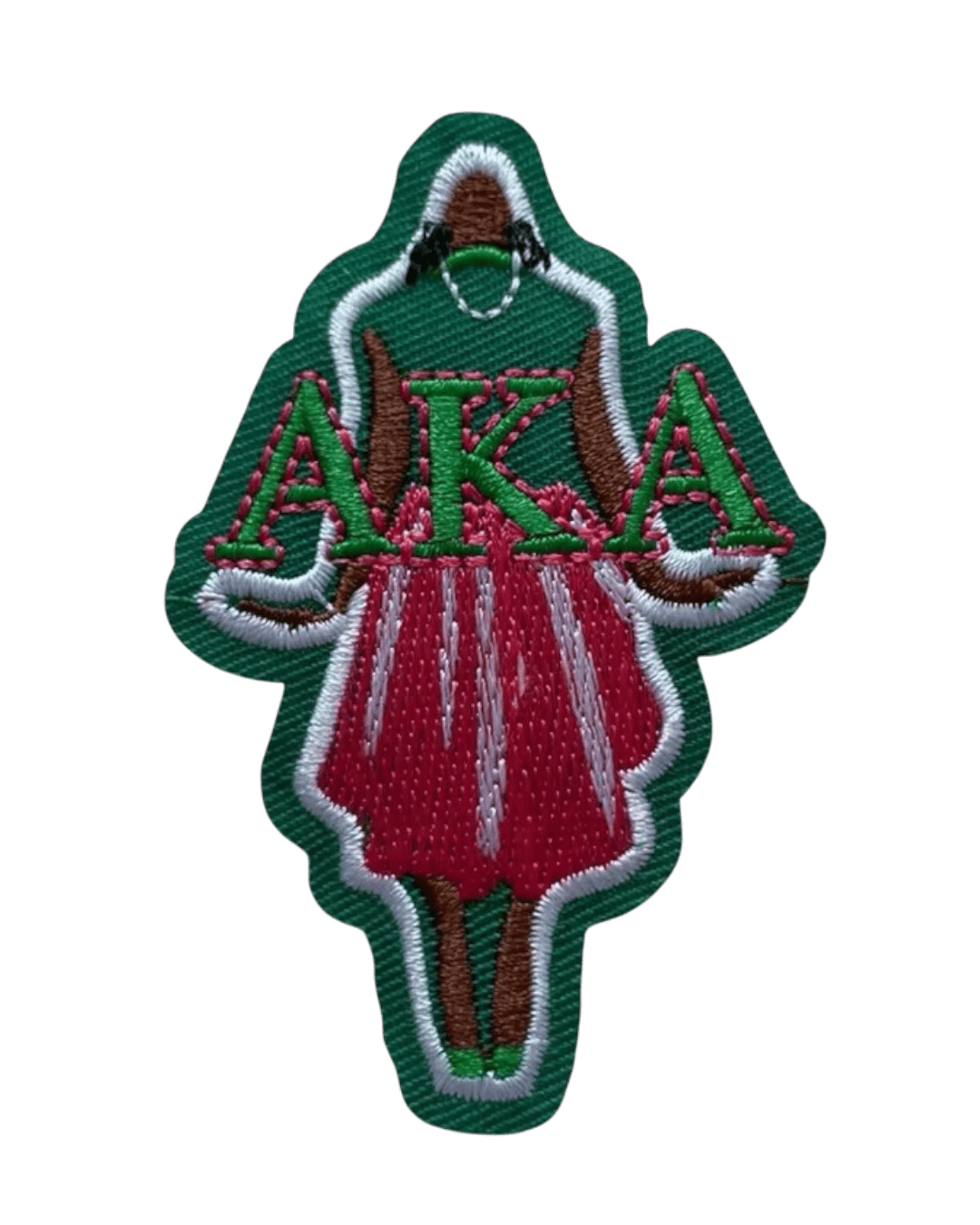 AKA lady iron on embroidery patches