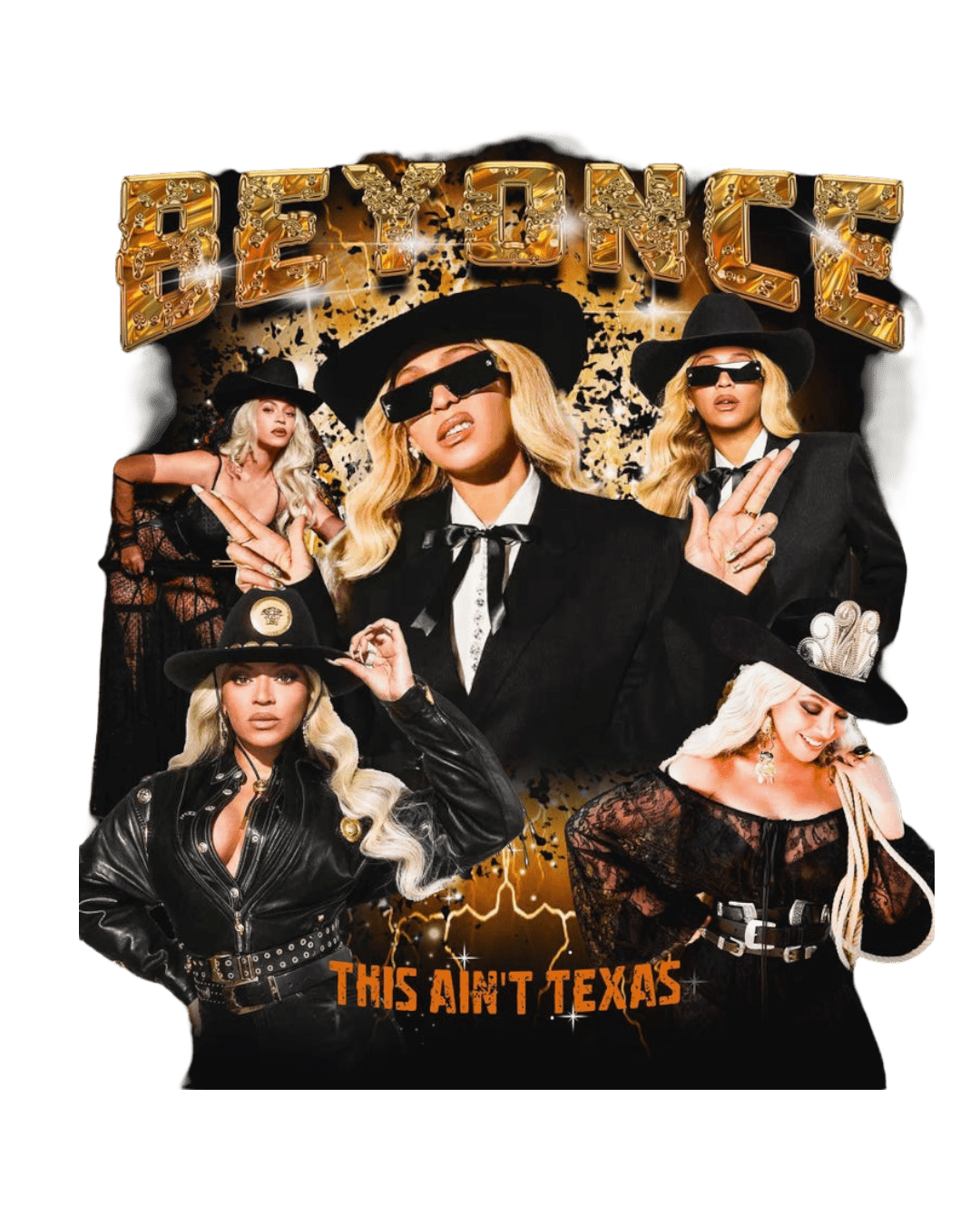 Texas Cowboy carter Beyoncé iron on heat transfers