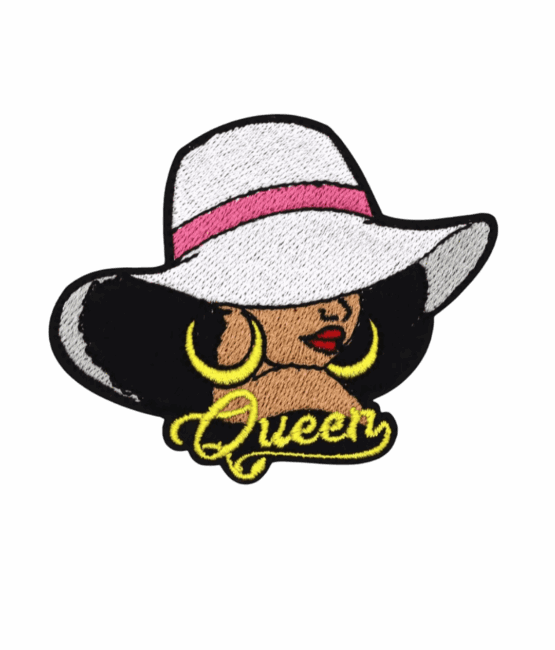 Afro queen iron on melanin patches