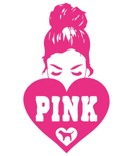 Love pink lady iron on heat transfer