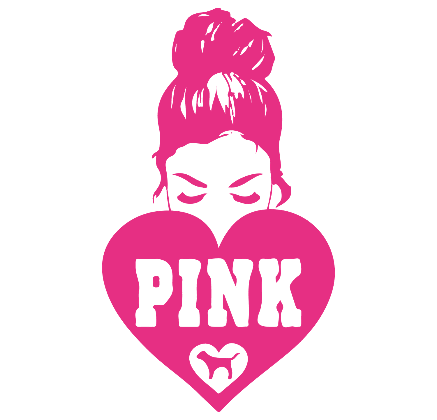 Love pink lady iron on heat transfer