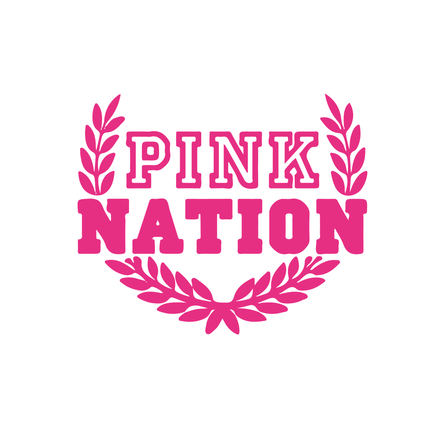 Pink nation iron on heat transfer