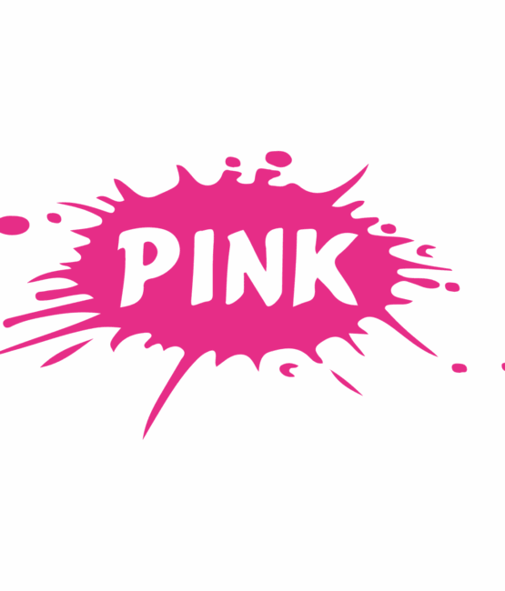 Pink splatter iron on heat transfer