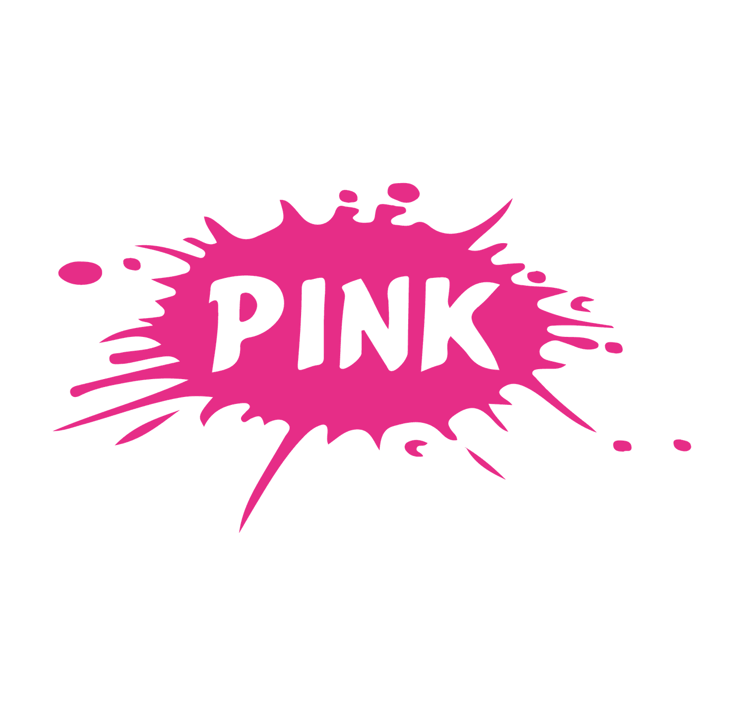 Pink splatter iron on heat transfer