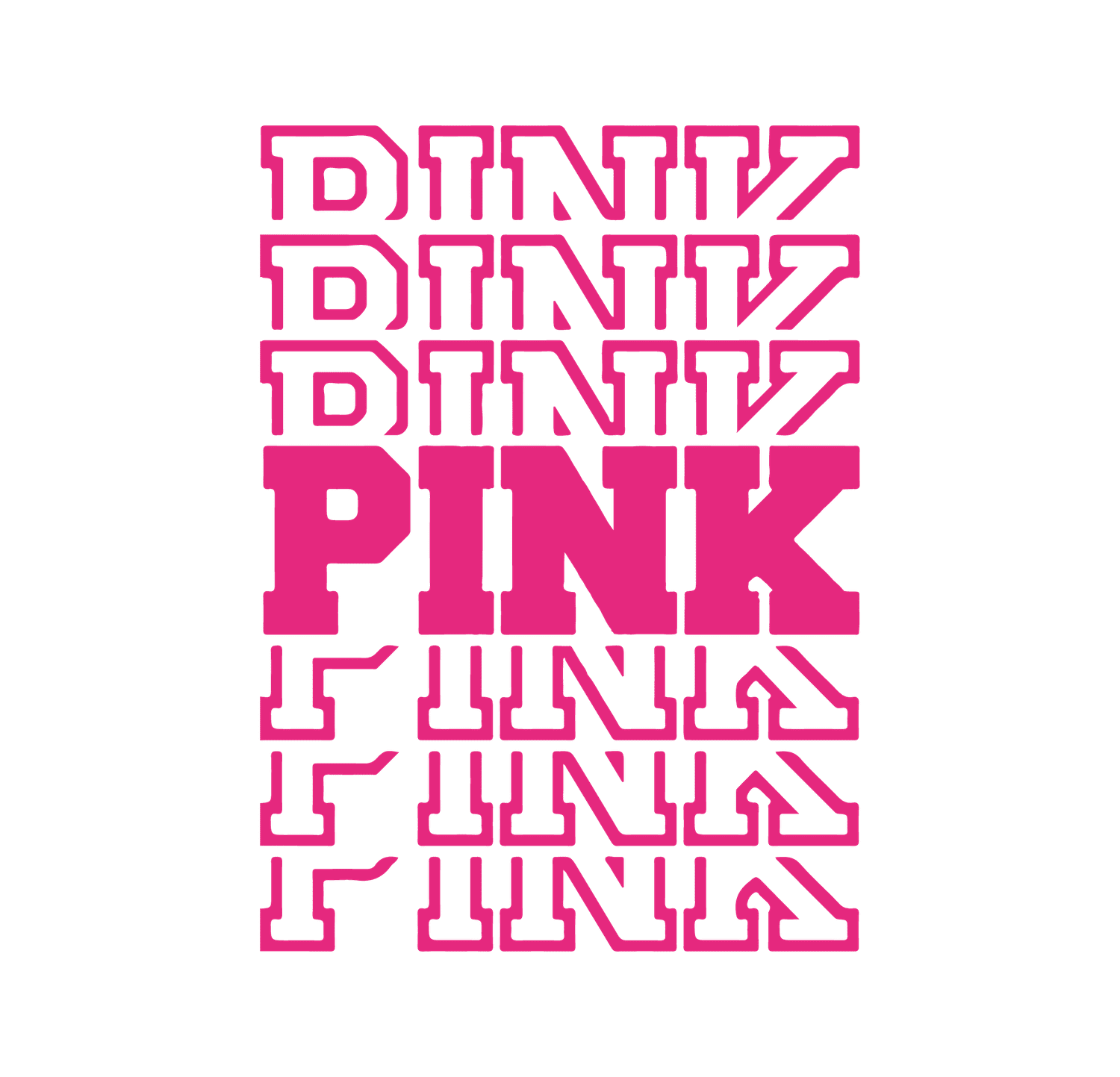 Pink iron on heat transfer
