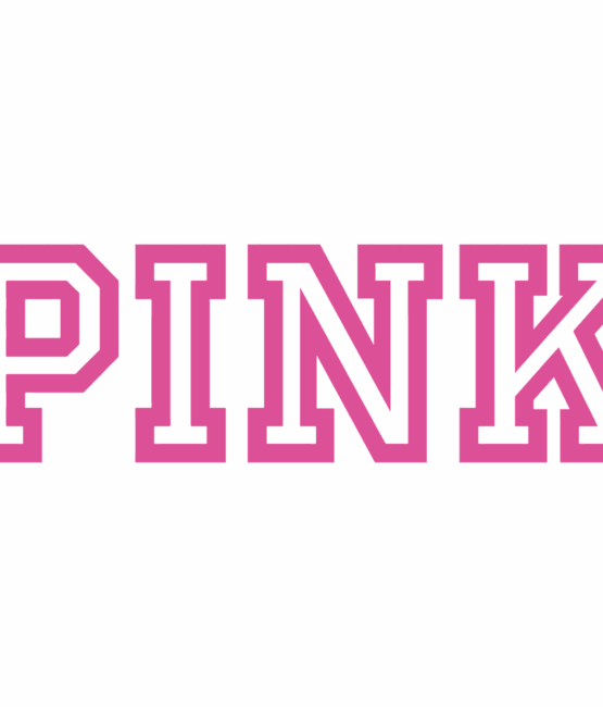 Pink letter iron on heat transfer